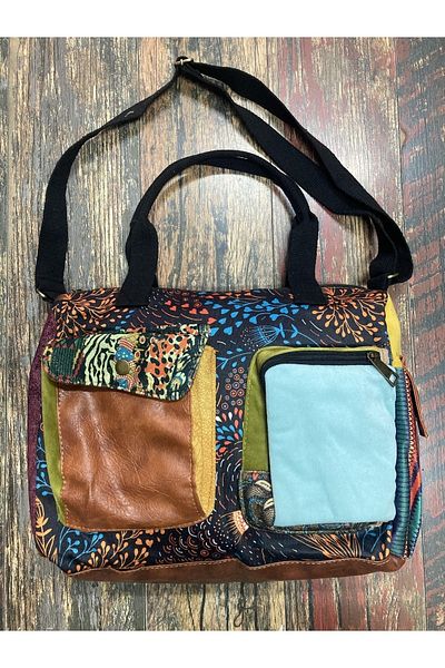 Street Bag Geantă de umăr pechwork etnică autentică boemă Geantă de mână Utilizare zilnică Utilizare în călătorie