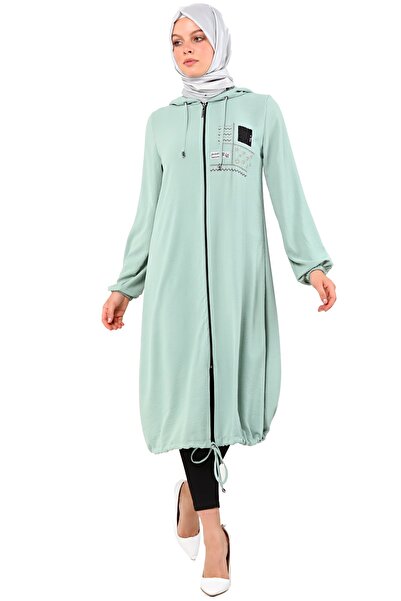 Saraylı Kadın Tesettür Giyim Aerobin Kapüşonlu Spor Kap