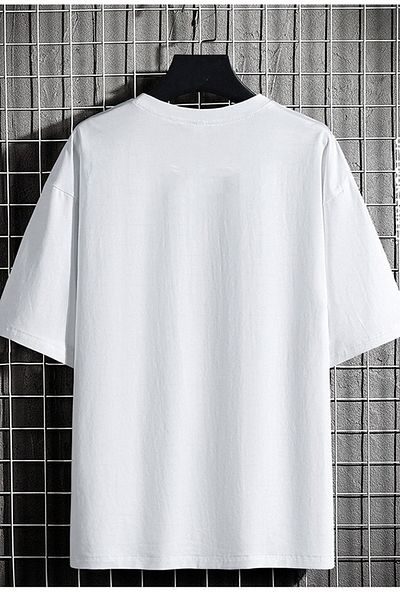 DEEPSENCE Unisex White color Van Gogh Front Printed Oversize cotton T-shirt