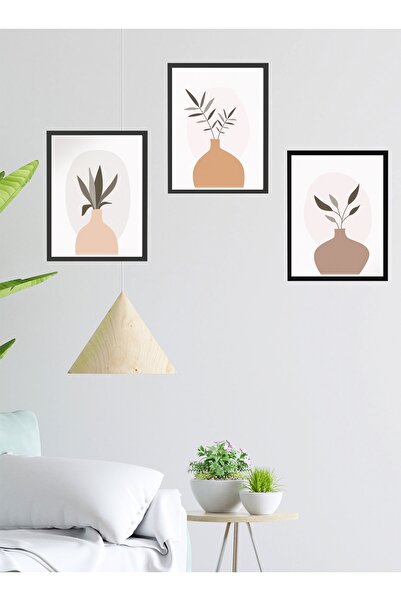 Wooden Factory 3 Piece Frame Look - Table Set for Living Room Living Room Bedroom Kitchen Office Entrance