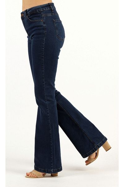 BROSERER Blugi Clifford albastru închis cu picior evazat Pantaloni din denim din lycra cu talie înaltă