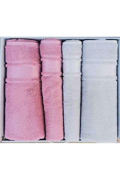 Özdilek Colourist Best Set (Bath Set) Grey-Pink