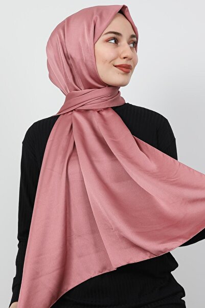 giz astore شال حرير ساتان وردي