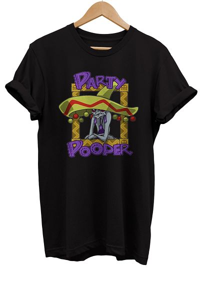 remonz Μπλουζάκι Party Pooper με στάμπα 100% βαμβακερό Basic T-shirt κανονικού μεγέθους