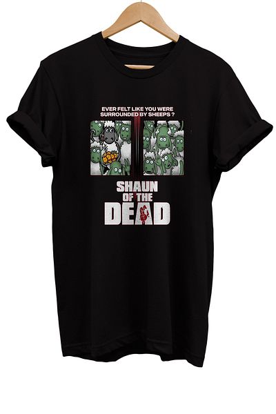 remonz Μπλουζάκι Shaun Of Dead με στάμπα 100% βαμβακερό Basic T-shirt κανονικού μεγέθους
