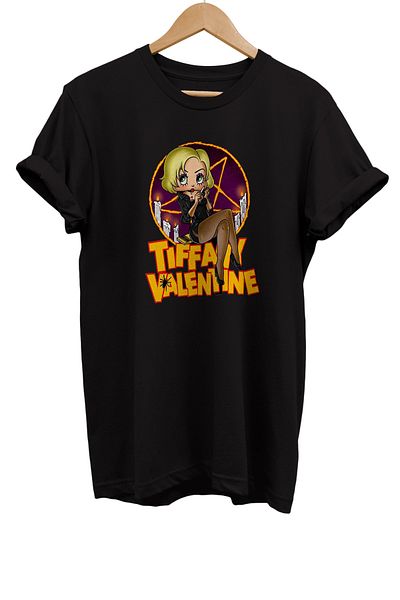 remonz Μπλουζάκι Chucky Tiffany Valentine με στάμπα 100% βαμβακερό Basic T-shirt κανονικού μεγέθους