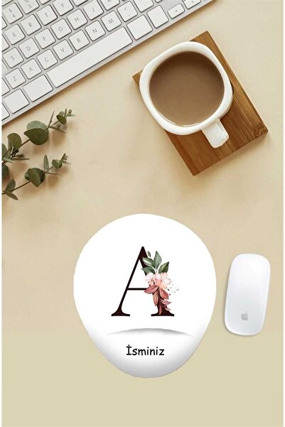 HobiShop Isme Özel Desenli Bilek Destekli Mouse Pad