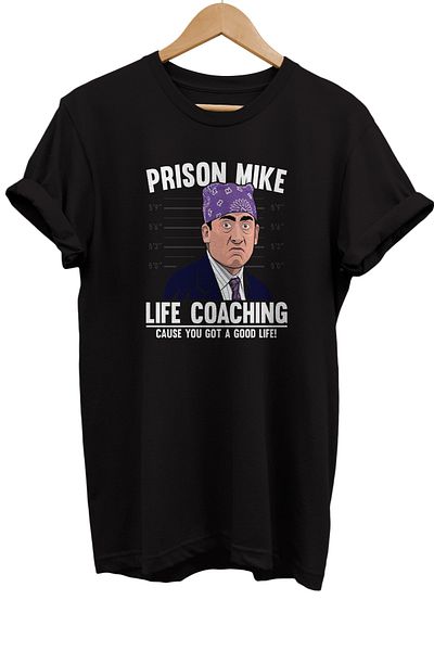 remonz The Office Prison Mike Printed 100% Cotton Basic T-shirt Μπλουζάκι κανονικού μεγέθους