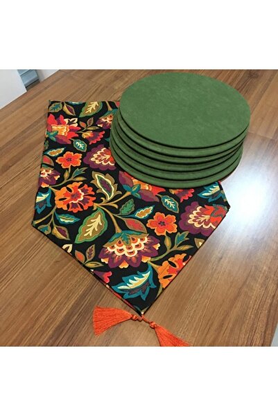 runnerdesign1 Green Runner și 6 farfurioare