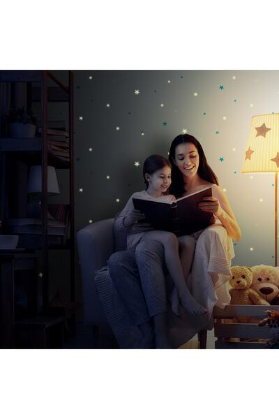 Adawall Adakids 8913 Serie Gece Parlayan Yıldız Desenli Çocuk Odası Duvar Kağ...