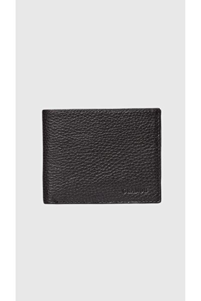 Grande 3744 Genuine Leather Horizontal Men's Wallet Flother Black