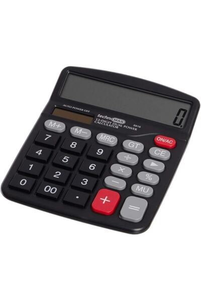 Mas 6916 12 Haneli Orta Boy Hesap Makinesi Siyah