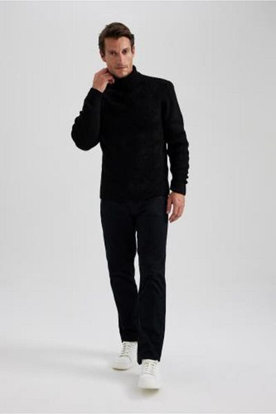 DeFacto Black Standard Fit Regular Cut Turtleneck Sweater A9517Ax23Wn