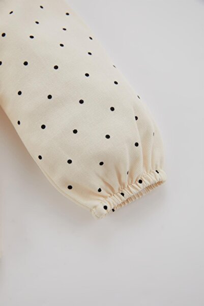 DeFacto Dívčí košile s dlouhým rukávem s velkým límečkem