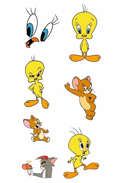 Queentrend Trendonline Çizgi Film Tweety Geçici Vücut Dövmesi