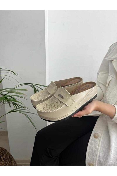 Behtah Kundura Mother's Front Closed Orthopedic Soft Insole Daily Indoor and Outdoor Slippers