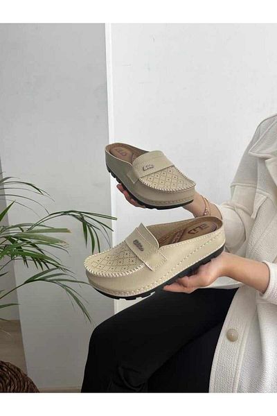 Behtah Kundura Mother's Front Closed Orthopedic Soft Insole Daily Indoor and Outdoor Slippers