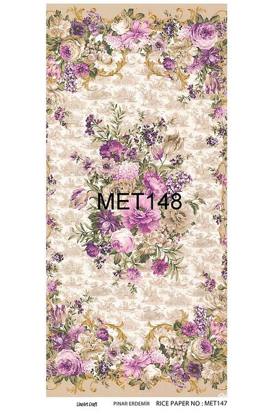 LİNEART Brass Decopage Paper 30x60cmNo:MET147