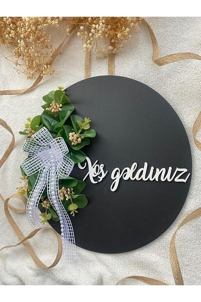 HOBİ55 Διακόσμηση πόρτας Το σπίτι μας; Είναι όμορφος ο Ταξτά Ευκαλύπτης Φύλλο Δίκτυο Δώρο 23-2