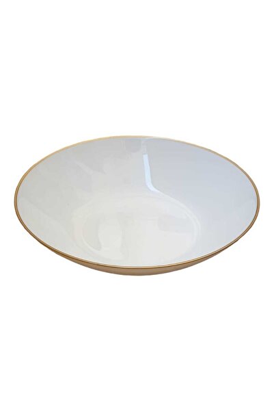 Lebensdauer 6 Adet Altın Yaldızlı 20 cm Yemek Tabağı