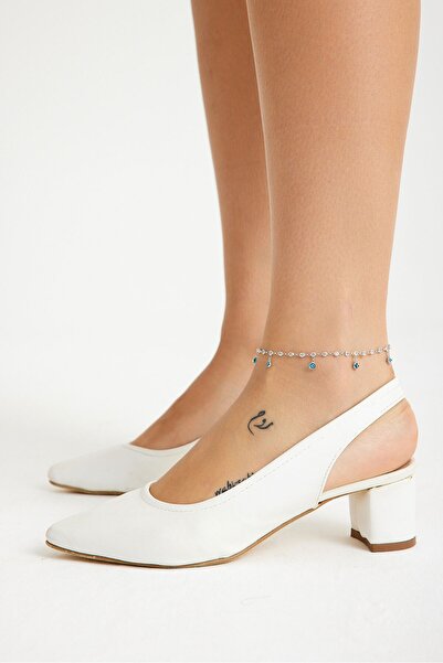 ANDA 925 Ayar Gümüş Zirkon Taşlı Nazar Göz Halhal Camgöz Halhal