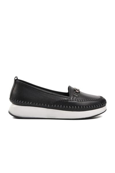 Voyager 9101 Pantofi casual de damă din piele naturală neagră