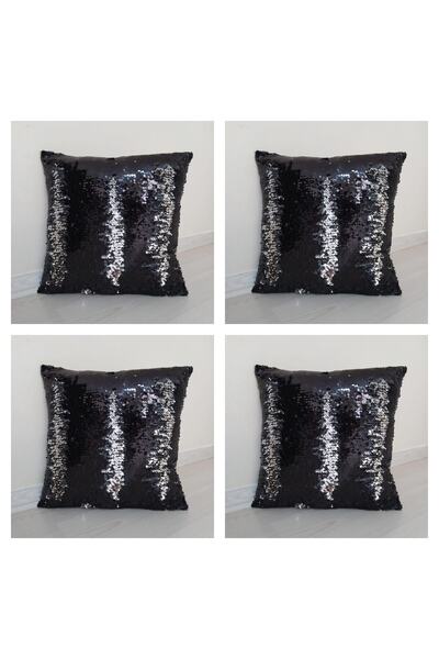 YILMAZHOME Διακοσμητικό κάλυμμα μαξιλαριού με παγιέτες 4 τεμαχίων