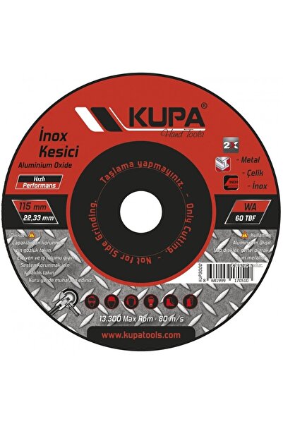 Kupa Inox Metal Çelik Kesme Taşı Daire Testere 115 Mm.1 Adet