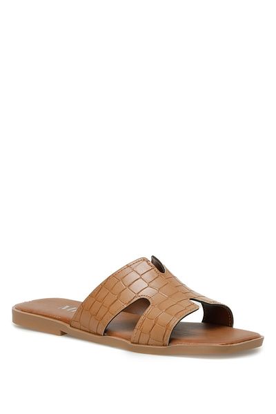 Miss F Ds21046.K 3Fx Brown Women's Flat Slippers