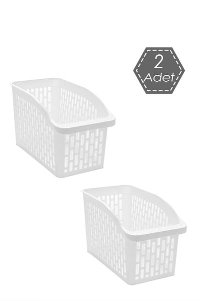 Porsima Org-23 2-Piece White Plastic Cabinet - Multi-Purpose Organizer Storage Box