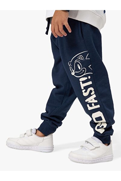 Machetta Sonic The Hedgehog Printed 3 νημάτων Crew Neck Navy Blue White Παιδική φόρμα γυμναστικής