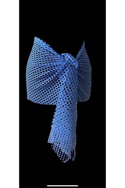 quella atelier Blue Mesh Trend Pareo