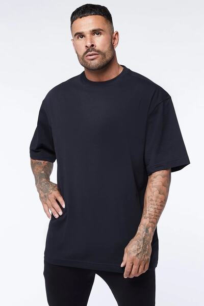 SERAZAT Tricou supradimensionat cu umăr căzut, 100% bumbac, fără transpirație