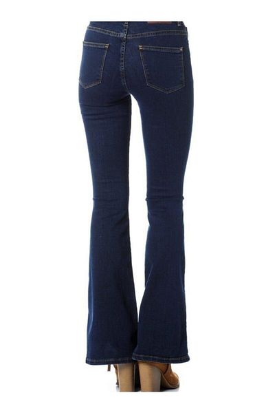 BROSERER Blugi cu picior evazat Mistyy albastru închis Pantaloni din denim din lycra cu talie înaltă