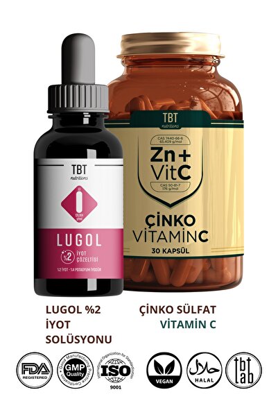 Tabitat Doğal Lugol %2 Iyot Solüsyonu - Çinko + Vitamin C Içeren Takviye Edic...