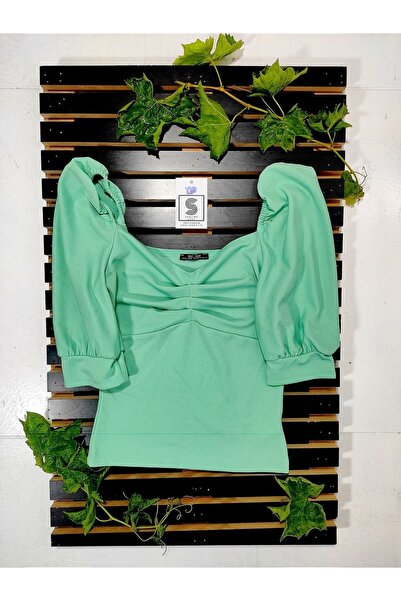 Sublime Butik Bluză crop cu mânecă balon