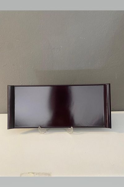 İkram Dünyası صينية تقديم بمقبض أحمر 36x16 سم