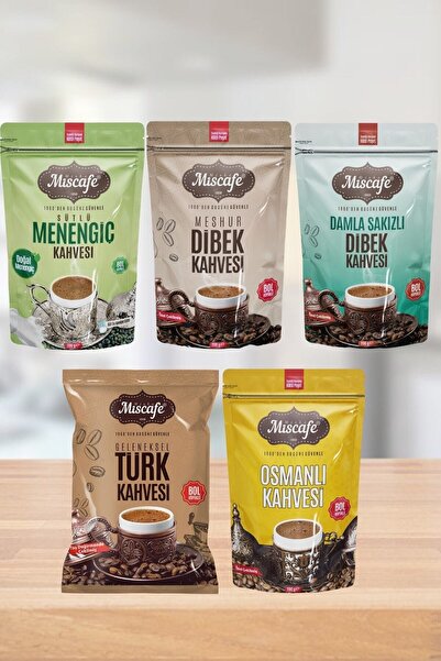 Miska Miscafe Geleneksel Türk Kahveleri Paketi, Türk Kahvesi, Dibek, Menengiç...