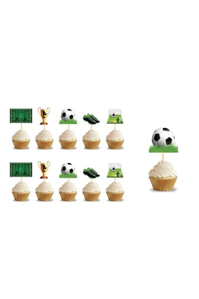 aşkın concept Futbol Temalı Pasta Kürdan Cupcake Kürdan 10 Adet