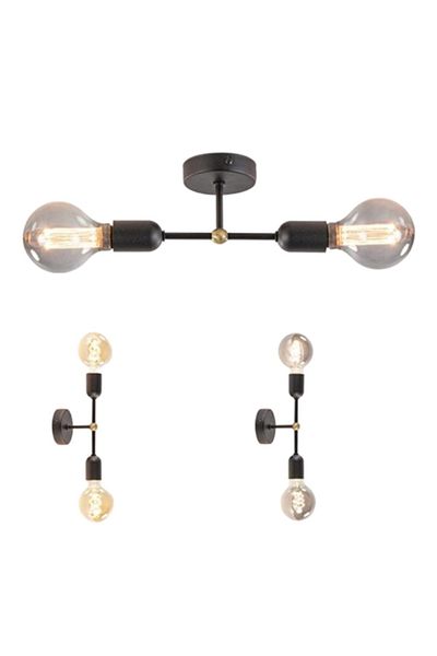 demet habek mylights Mylights Retro Rustic Ceiling Wall Sconce Chandelier Double Luminaire (436448169)