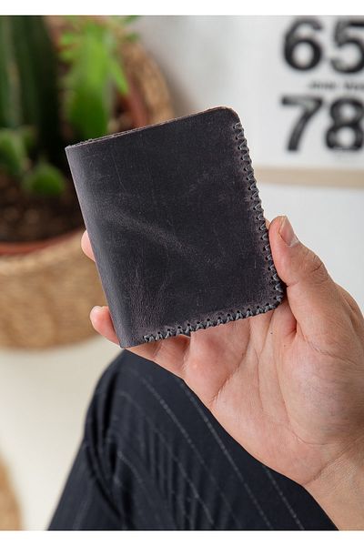 Niki Leather Χειροποίητη θήκη για δερμάτινο πορτοφόλι Kane Grey