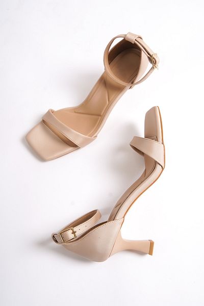 Modabuymus Παπούτσια με τακούνι Minimiddle Nude Color Single Strap Goblet