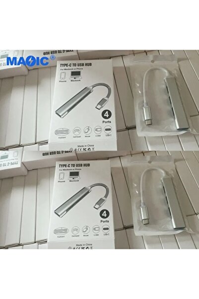 silabor Type-C USB Hub Çoklayıcı USB 3.0 – Çoklu Port Dönüştürücü Adaptör (Veri Aktarımı Yoktur)