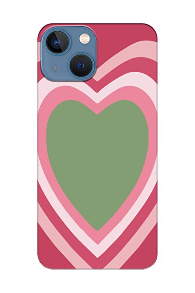 frondcase حافظة هاتف آيفون 13 ميني جمالية على شكل قلب أخضر