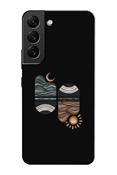 frondcase حافظة لهاتف سامسونج S22 صن سيت ويف باللون الأسود