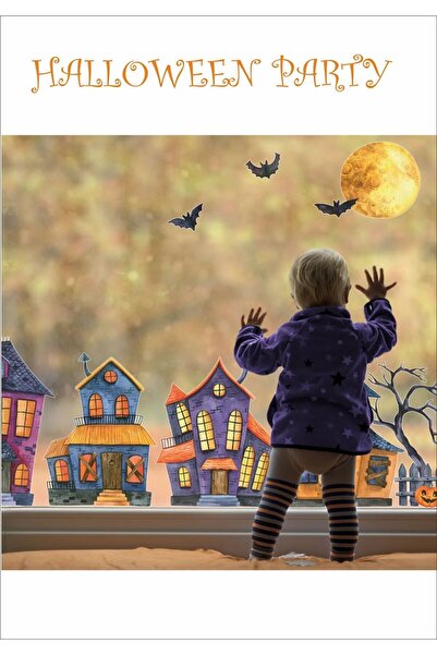 Think And Print Διακοσμητικό Αυτοκόλλητο Χάλογουιν Στοιχειωμένο Σπίτι 100 X 3...