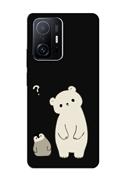 frondcase حافظة هاتف Xiaomi Mi 11t البطريق والدب باللون الأسود
