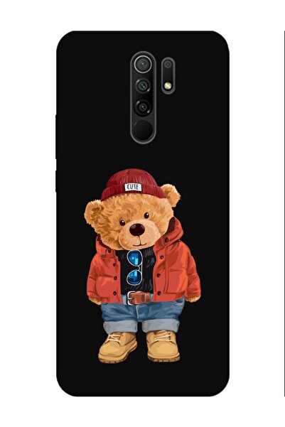 frondcase حافظة هاتف ريدمي 9 تيدي بير باللون الأسود