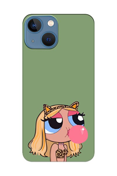 frondcase حافظة هاتف آيفون 13 ميني باور بف جيرلز باللون الأخضر