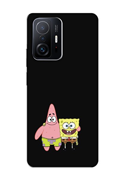 frondcase حافظة هاتف Xiaomi Mi 11t سبونج بوب وباتريك ستار باللون الأسود